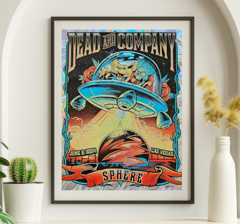 Dead and Company - Sphere Las Vegas NV June 6 2024 NOT FOIL 3 - Live Concert Poster Wall Art Print - 131057