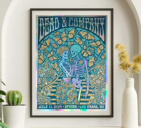Dead and Company - Sphere Las Vegas NV July 11 2024 FOIL 1 - Live Concert Poster Wall Art Print - 131113