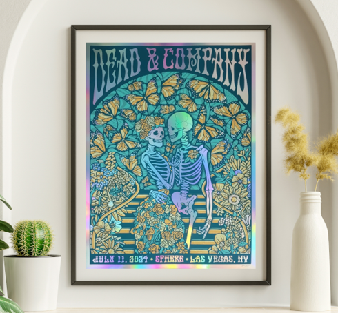 Dead and Company - Sphere Las Vegas NV July 11 2024 FOIL 2 - Live Concert Poster Wall Art Print - 131114