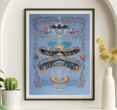 Dead and Company - Sphere Las Vegas NV March 20 2025 BLUE VARIANT - Live Concert Poster Wall Art Print - 131093