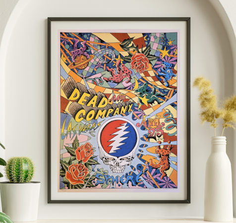 Dead and Company - Sphere Las Vegas NV April 25 2025 - Live Concert Poster Wall Art Print - 131115
