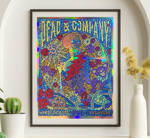 Dead and Company - Sphere Las Vegas NV April 26 2025 NOT FOIL-1 - Live Concert Poster Wall Art Print - 131045