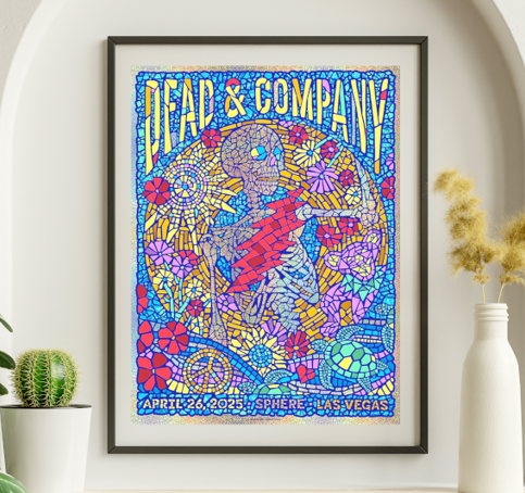 Dead and Company - Sphere Las Vegas NV April 26 2025 NOT FOIL-2 - Live Concert Poster Wall Art Print - 131046