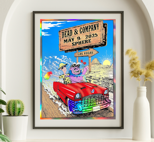 Dead and Company - Sphere Las Vegas NV May 9 2025 NOT FOIL - Live Concert Poster Wall Art Print - 131073