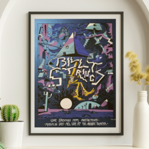 Billy Strings - Moody Theater Austin TX March 26 2021 BLUE VARIANT - Live Concert Poster Wall Art Print - 112044