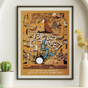Billy Strings - Moody Theater Austin TX March 26 2021 GOLD VARIANT - Live Concert Poster Wall Art Print - 112045