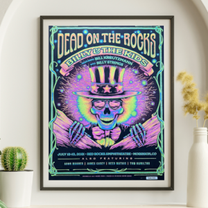 Billy Strings - Red Rocks Morrison CO July 12 2021 - Live Concert Poster Wall Art Print - 112067