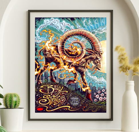 Billy Strings - Fillmore Philadelphia PA November 10 2021 - Live Concert Poster Wall Art Print - 112073