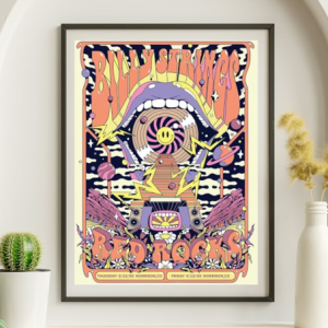 Billy Strings - Red Rocks Morrison CO May 12 2022 - Live Concert Poster Wall Art Print - 112091