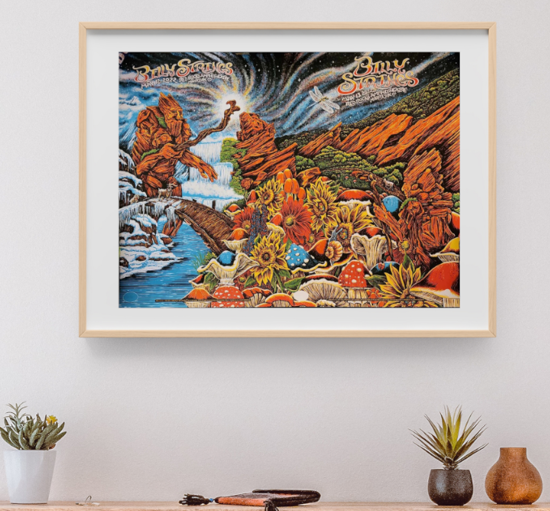 Billy Strings - Red Rocks Morrison CO Nay 12 2022 FULLSHEET - Live Concert Poster Wall Art Print - 112015