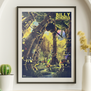 Billy Strings - McMenamins Edgefield Amphitheater Troutdale OR August 12 2022 - Live Concert Poster Wall Art Print - 112082