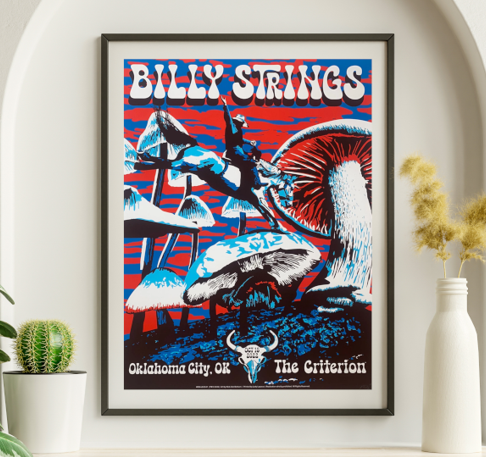 Billy Strings - Criterion Oklahoma City OK October 15 2022 - Live Concert Poster Wall Art Print - 112031