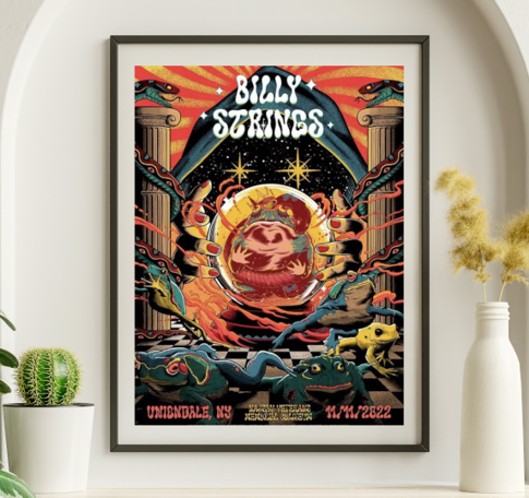Billy Strings - Nassau Coliseum, Uniondale NY November 11 2022 - Live Concert Poster Wall Art Print - 112041