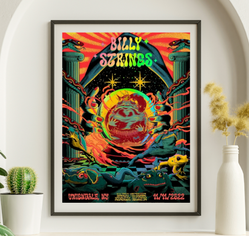 Billy Strings - Nassau Coliseum, Uniondale NY November 11 2022 FOIL - Live Concert Poster Wall Art Print - 112040