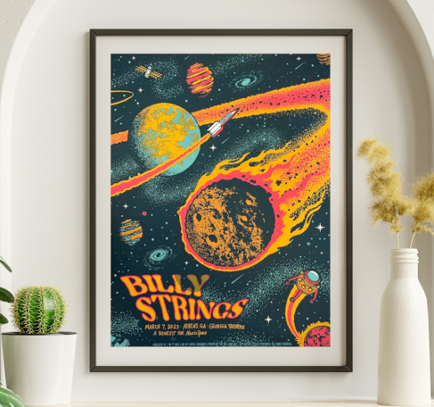 Billy Strings - Georgia Theater Atlanta GA March 7 2023 - Live Concert Poster Wall Art Print - 112058