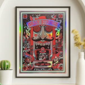 Billy Strings - State Farm Arena Atlanta GA March 10 2023 FOIL - Live Concert Poster Wall Art Print - 112076