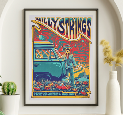 Billy Strings - Grosse Freiheit 36 Hamburg Germany August 9 2023 - Live Concert Poster Wall Art Print - 112115