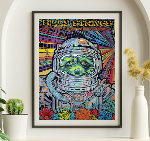 Billy Strings - Orion Amphitheater Huntsville AL August 25 2023 - Live Concert Poster Wall Art Print - 112034