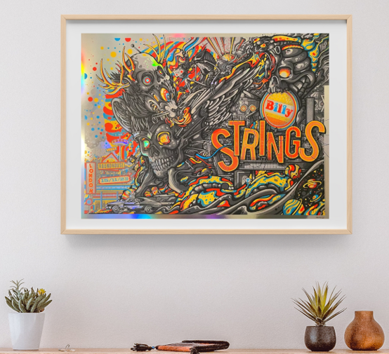 Billy Strings - London Roundhouse November 15 2023 FOIL - Live Concert Poster Wall Art Print - 112124