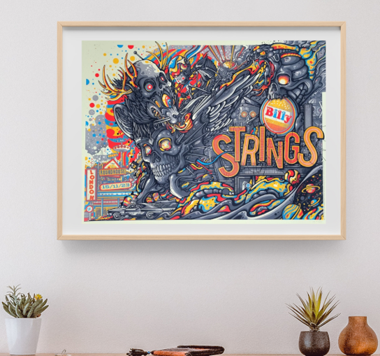 Billy Strings - Roundhouse London November 15 2023 - Live Concert Poster Wall Art Print - 112117