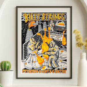 Billy Strings - Peterson Events Center Pittsburgh PA December 12 2023 GOLD VARIANT - Live Concert Poster Wall Art Print - 112083