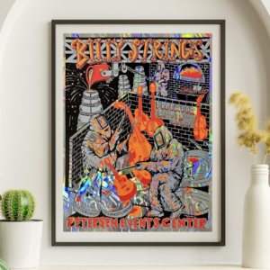 Billy Strings - Peterson Events Center Pittsburgh PA December 12 2023 ORANGE FOIL - Live Concert Poster Wall Art Print - 112086