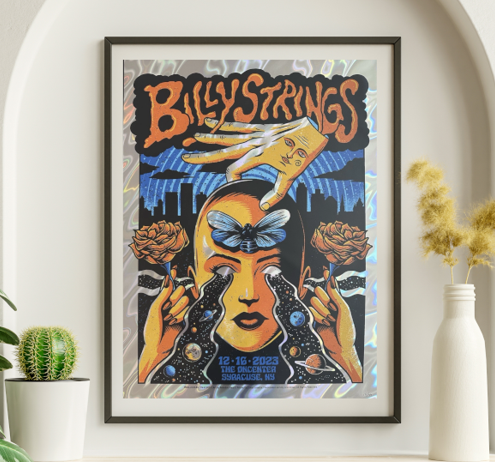 Billy Strings - Oncenter Syracuse NY December 16 2023 FOIL - Live Concert Poster Wall Art Print - 112114