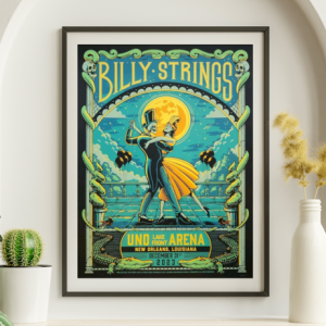 Billy Strings - UNO Lakefront Arena NOLA LA December 31 2023 - Live Concert Poster Wall Art Print - 112118