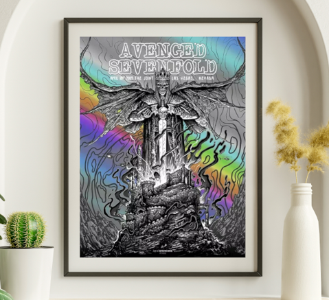Avenged Sevenfold - The Joint Las Vegas NV, April 18, 2009 NOT FOIL1 - Live Concert Poster Wall Art Print - 109001