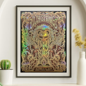 Billy Strings - Gainbridge Fieldhouse Indianapolis IN October 11 2024 FOIL 2 - Live Concert Poster Wall Art Print - 112028