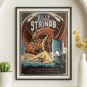 Billy Strings - Fedex Forum Memphis TN December 6 2024 - Live Concert Poster Wall Art Print - 112068