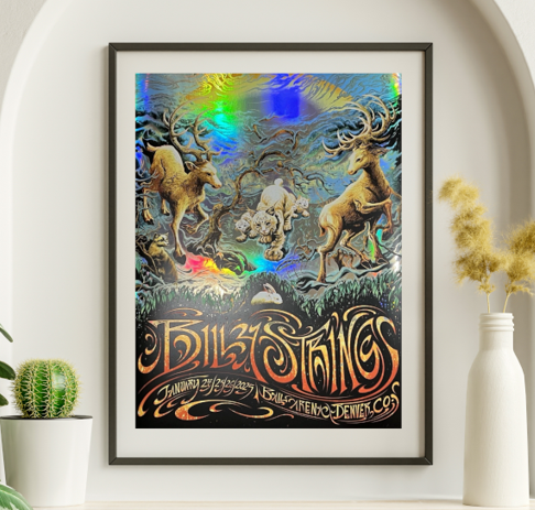 Billy Strings - Ball Arena Denver CO January 24 2025 FOIL - Live Concert Poster Wall Art Print - 112054