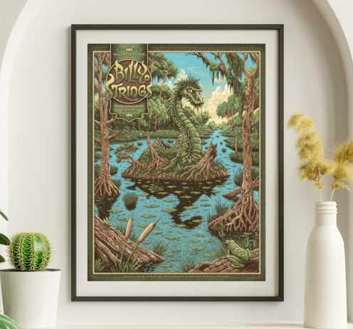 Billy Strings - State Farm Arena Atlanta GA February 21 2025 - Live Concert Poster Wall Art Print - 112037