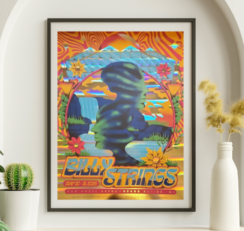 Billy Strings - Van Andel Arena Grand Rapids MI May 30 2025 FOIL - Live Concert Poster Wall Art Print - 112112