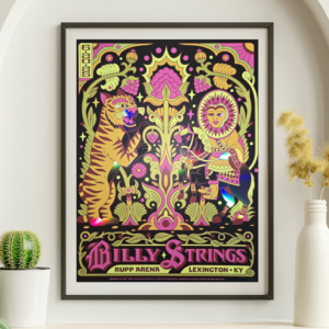 Billy Strings - Rupp Arena Lexington KY June 20 2025 FOIL - Live Concert Poster Wall Art Print - 112063
