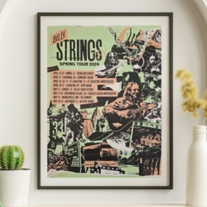 Billy Strings - Spring Tour 2024 - Live Concert Poster Wall Art Print - 112106