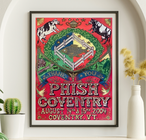 Phish - Coventry VT August 14 2004 - Live Concert Poster Wall Art Print - 172062
