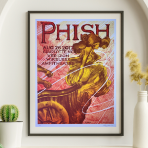 Phish - Verizon Pavilion Charlotte NC August 26 2012 - Live Concert Poster Wall Art Print - 172045