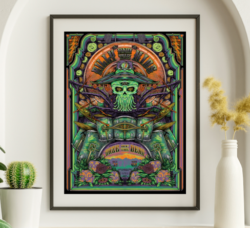 Billy and the Kids - Santa Barbara CA, October 31, 2023 - Live Concert Poster Wall Art Print - 111001