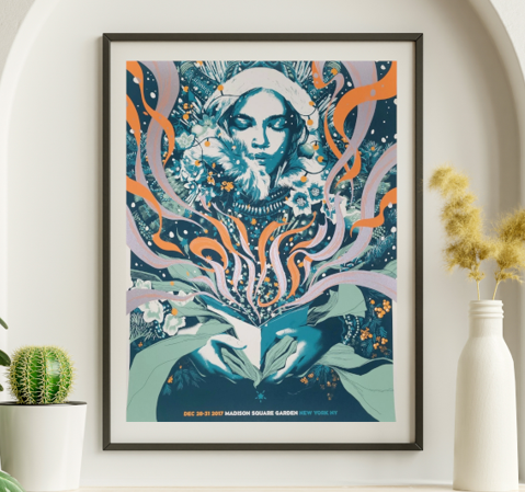 Phish - Madison Square Garden NY December 28 2017 - Live Concert Poster Wall Art Print - 172011