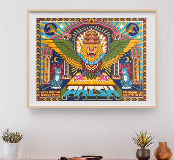 Phish - Dicks Sporting Goods Denver CO August 30 2019 - Live Concert Poster Wall Art Print - 172007