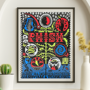 Phish - Ascend Amphitheater Nashville TN August 3 2021 - Live Concert Poster Wall Art Print - 172046