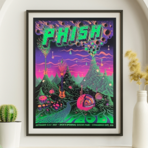 Phish - Dicks Sporting Goods Commerce City CO September 3 2021 - Live Concert Poster Wall Art Print - 172022