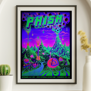 Phish - Dicks Sporting Goods Commerce City CO September 3 2021 NOT BLACK LIGHT - Live Concert Poster Wall Art Print - 172021