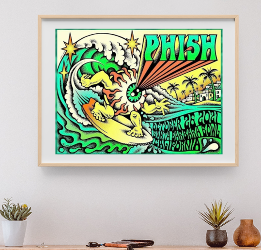 Phish - Santa Barbara Bowl Santa Barbara CA October 26 2021 - Live Concert Poster Wall Art Print - 172018