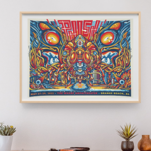 Phish - Wharf Amphitheater Orange Beach AL May 27 2022 RED VARIANT - Live Concert Poster Wall Art Print - 172056