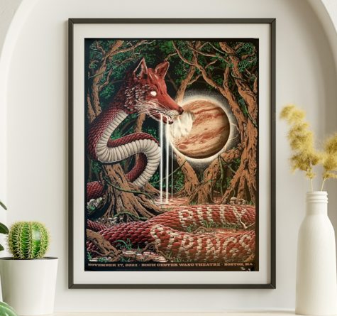 Billy Strings - Boch Center Wang Theater Boston MA, November 17, 2021 - Live Concert Poster Wall Art Print - 112002