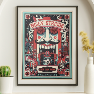 Billy Strings - State Farm Arena Atlanta GA, March 10, 2023 - Live Concert Poster Wall Art Print - 112003