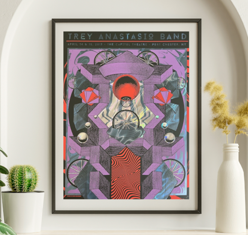 Trey Anastasio - Capital Theater Portchester NY April 14 2017 PURPLE VARIANT - Live Concert Poster Wall Art Print - 200067