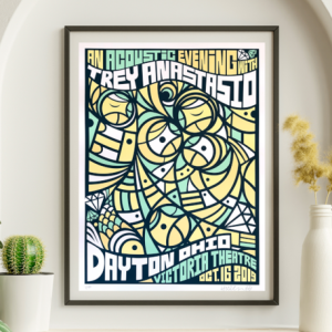 Trey Anastasio - Victoria Theater Dayton OH October 16 2019 - Live Concert Poster Wall Art Print - 200037